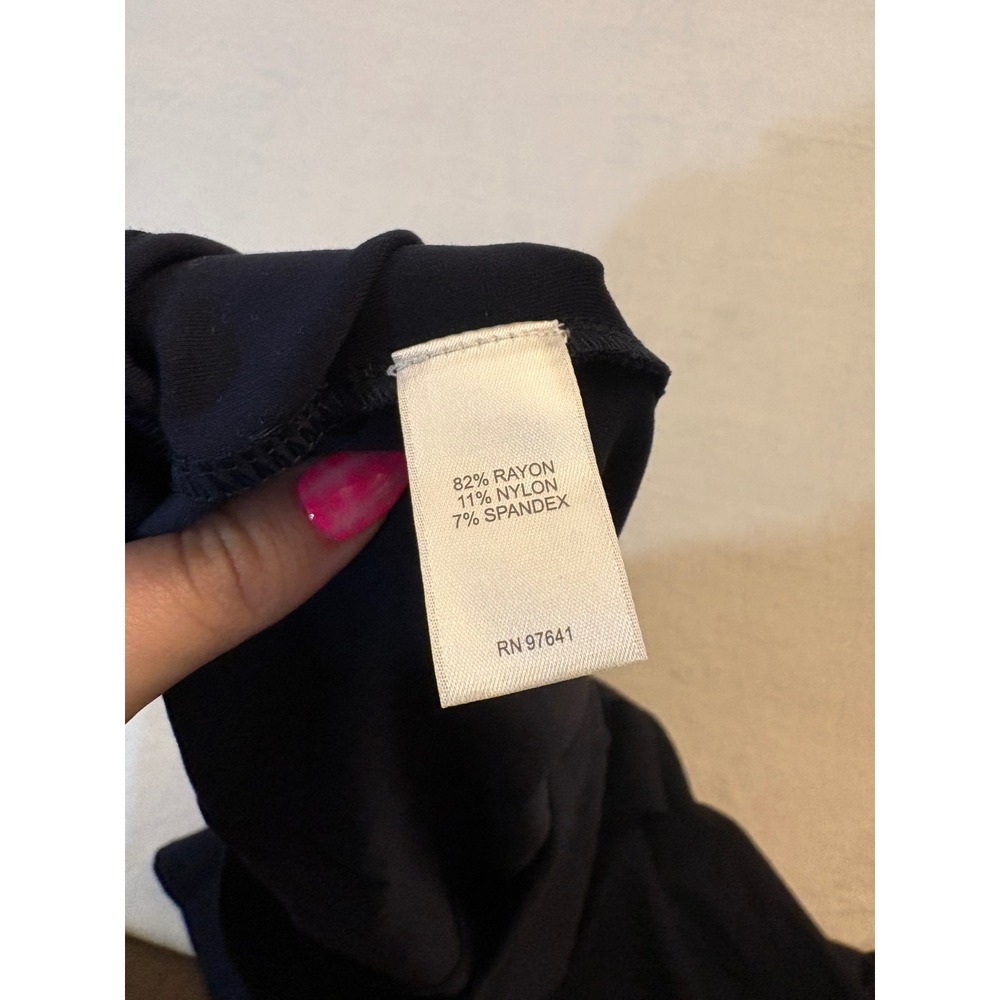 J. Jill Wearever Navy Blue Wide Leg Crop Pants Pintuck Stretch Jersey Large NWT - Picture 6 of 6